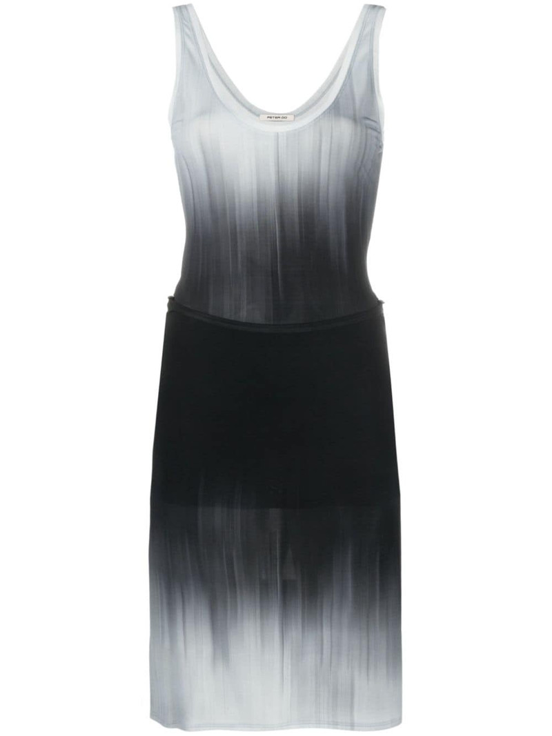 faded-effect detachable-panel dress 1