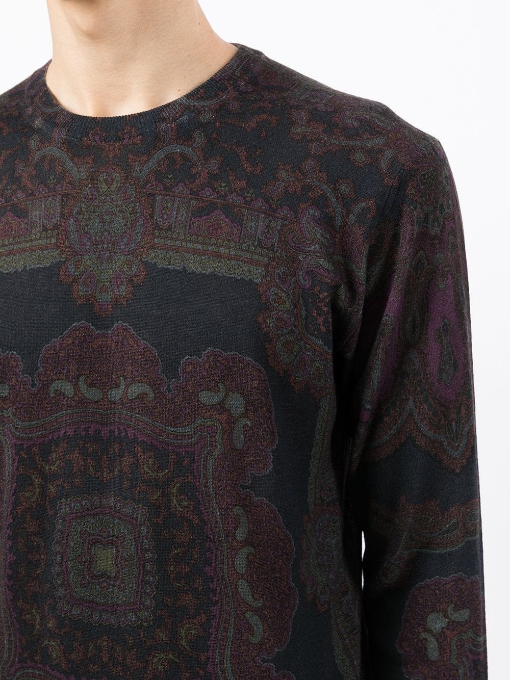 paisley-print knitted jumper - 5