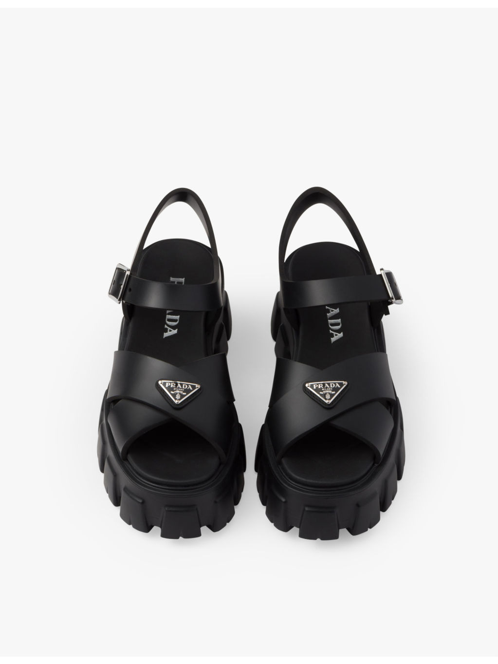 Monolith logo-plaque rubber heeled sandals - 2