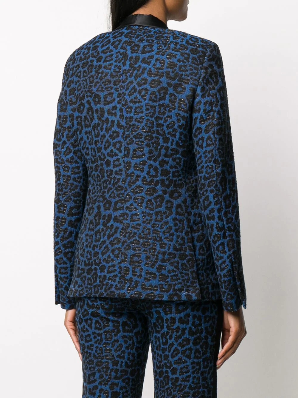 leopard print blazer - 4