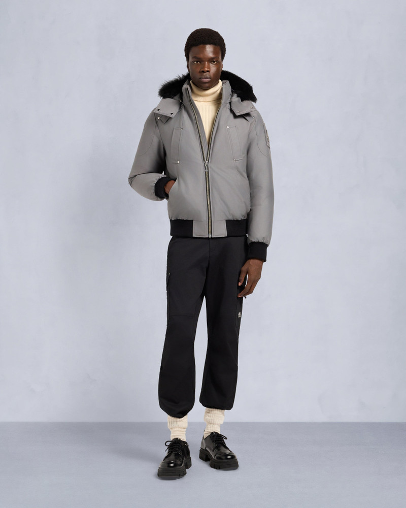 MOOSE KNUCKLES ORIGINAL BALLISTIC SHEARLING TRIM BOMBER JACKET outlook