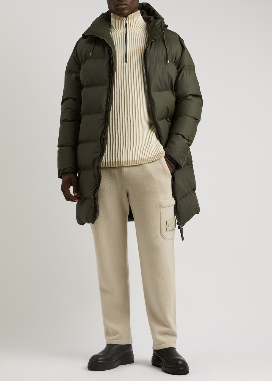 Rains Alta Long Quilted Rubberised Coat - 4
