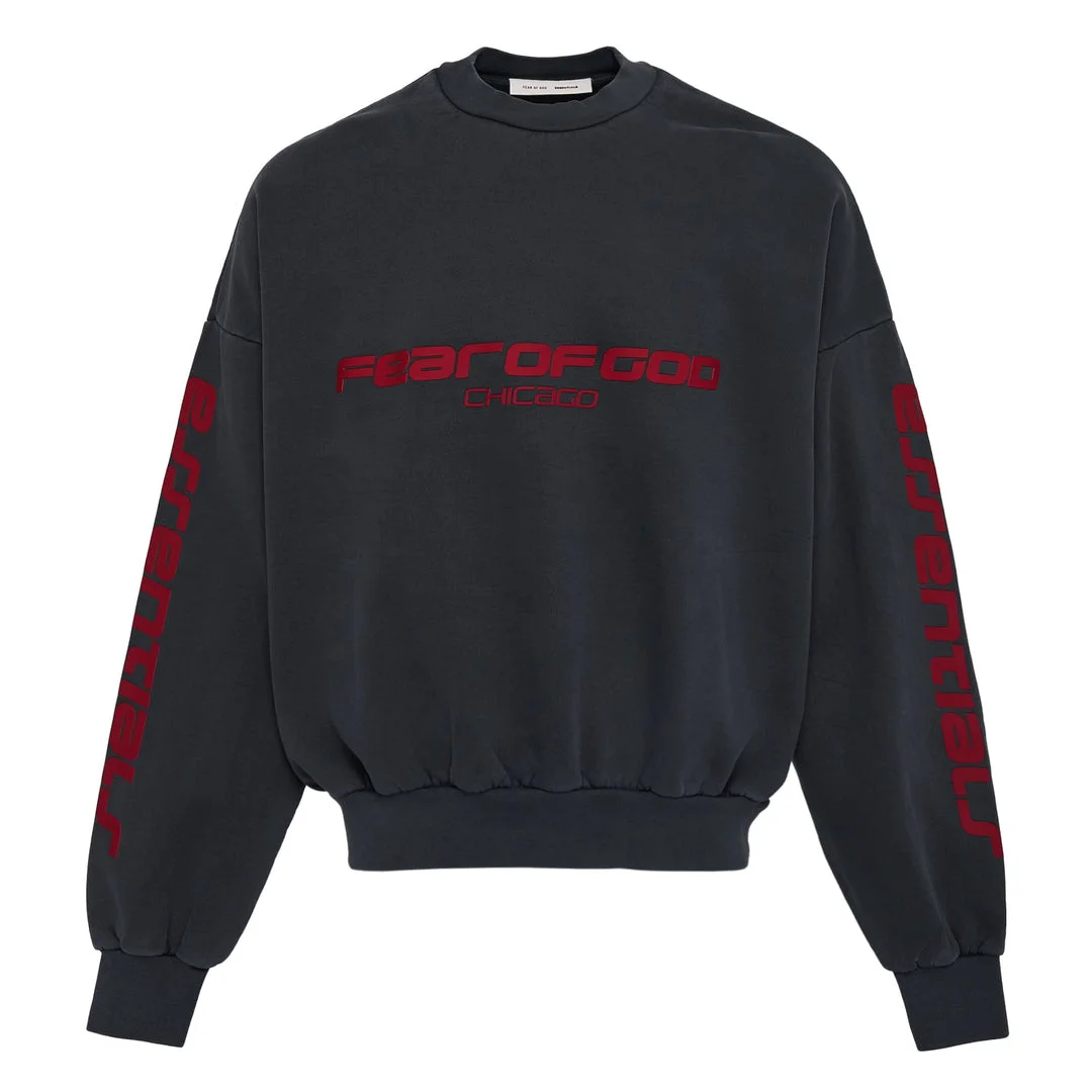 Cropped Relaxed Sweatshirt - 1