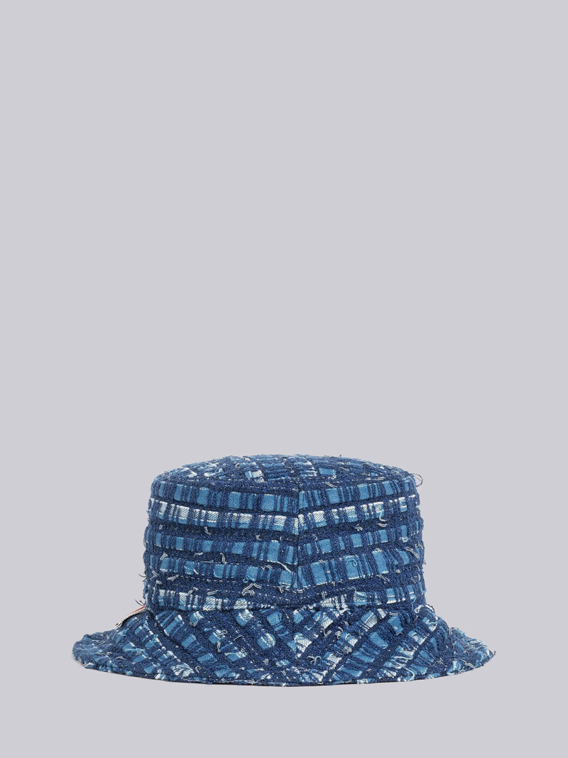 Denim Ribbon Tweed Classic Bucket Hat 3