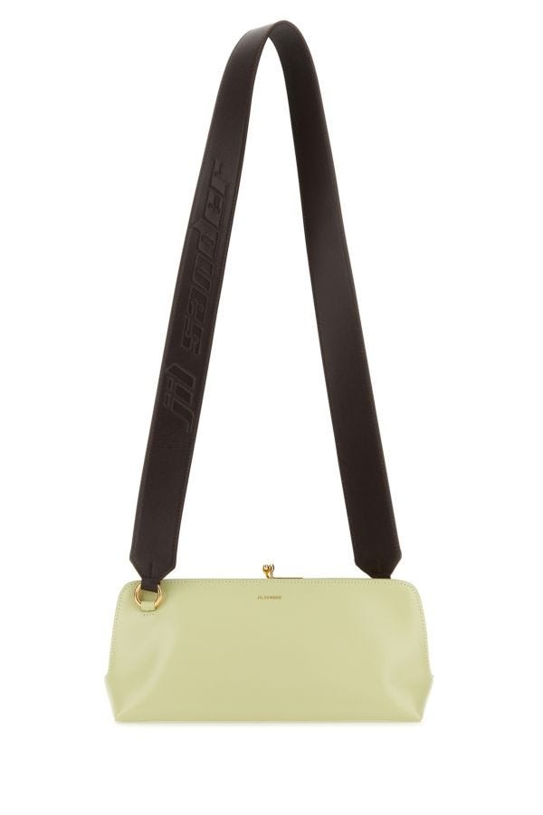 Jil Sander Woman Pastel Green Leather Shoulder Bag - 1