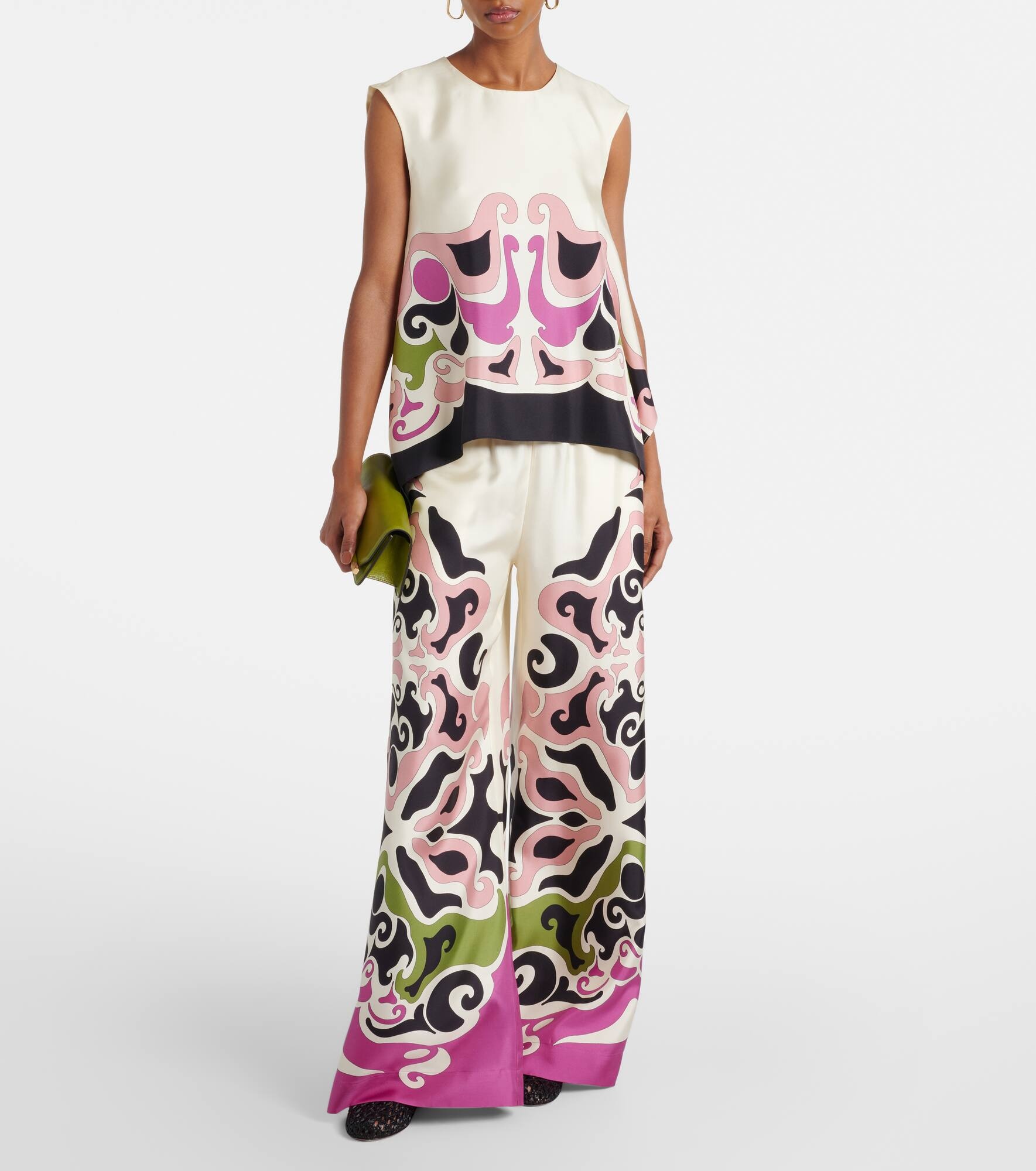 San Carlo printed silk twill top - 2