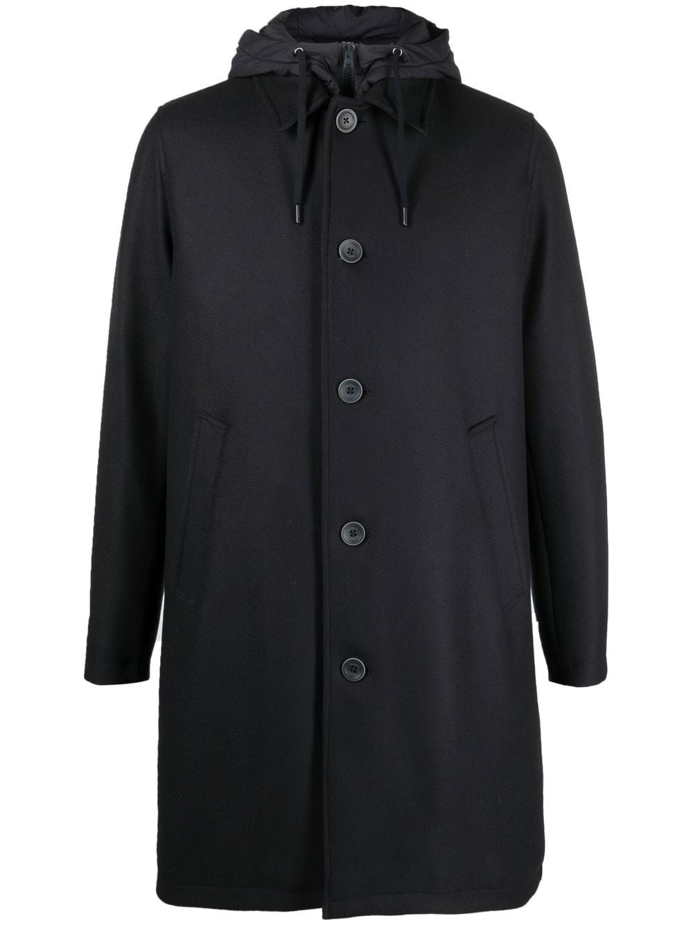 long-sleeve button-up coat - 1