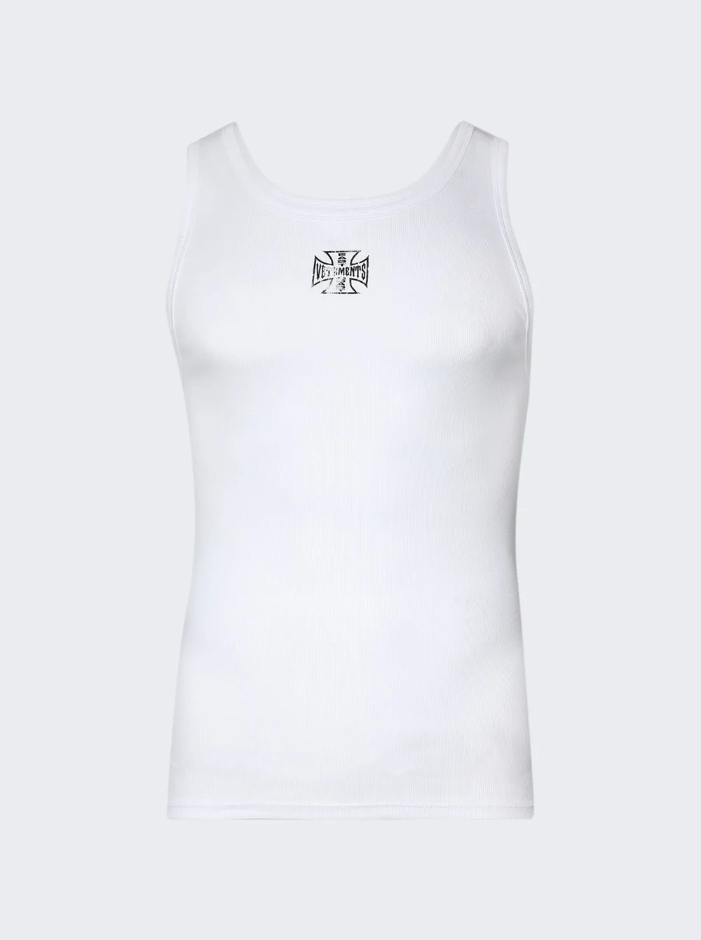 Biker Cross Logo Tank Top White - 1