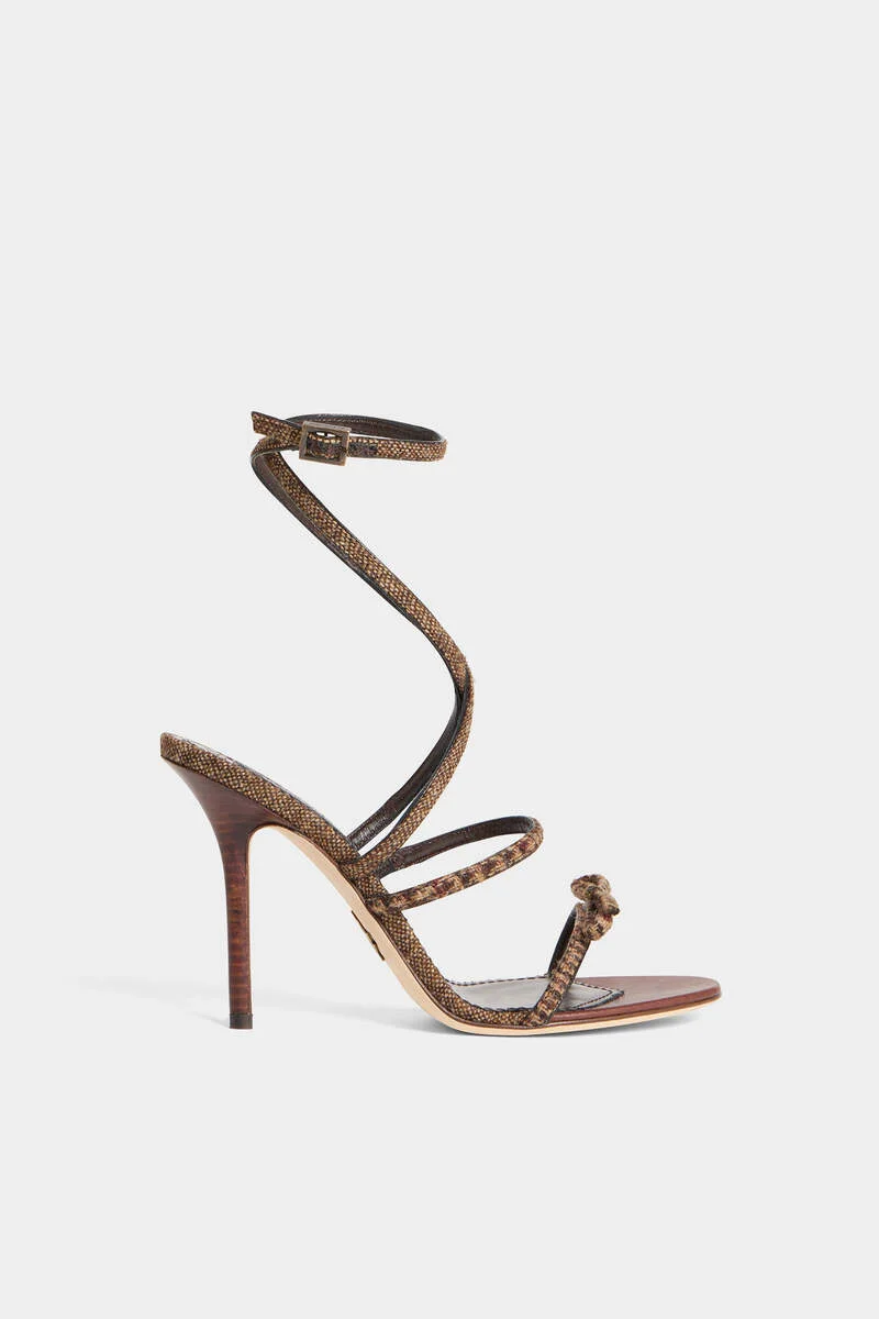 CLASSIC CHECK HEELED SANDALS - 1
