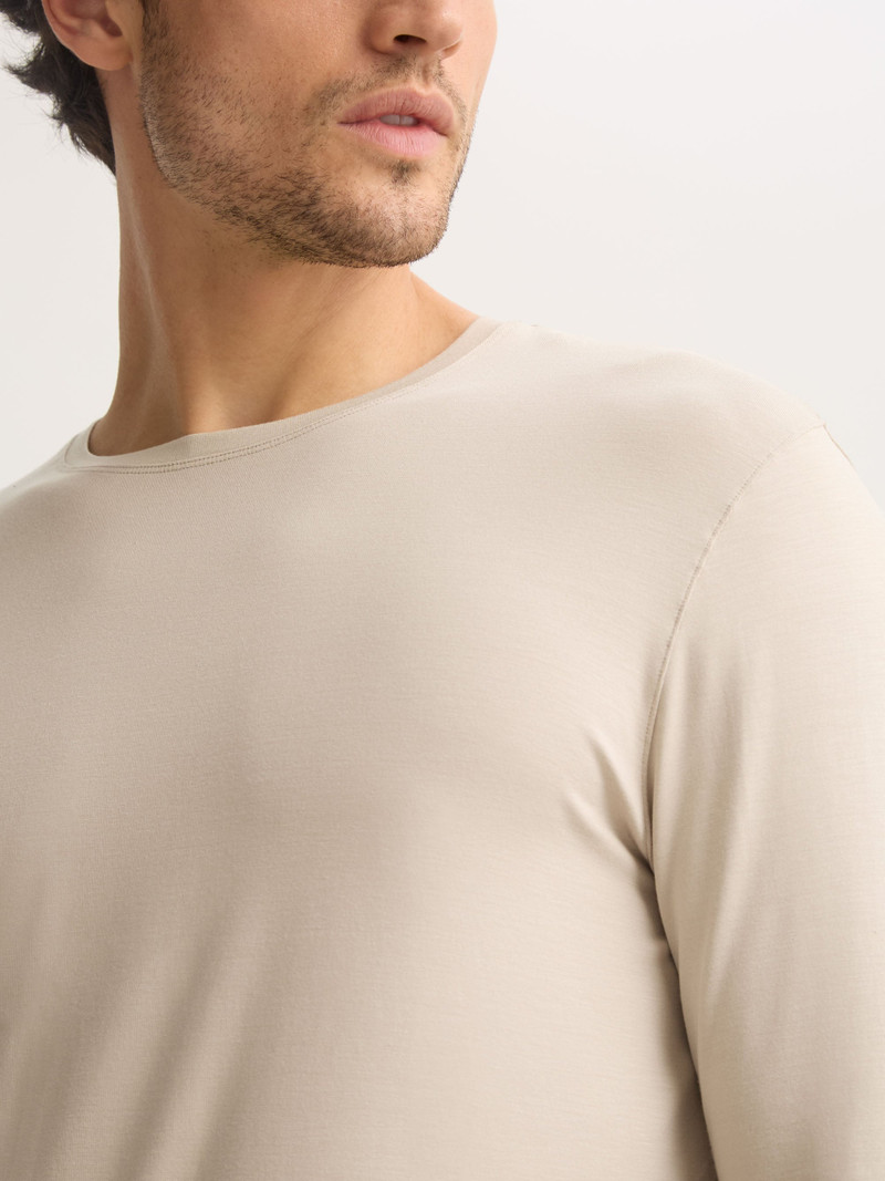 Basel Micro Modal Long Sleeve T-Shirt Light Stone 5
