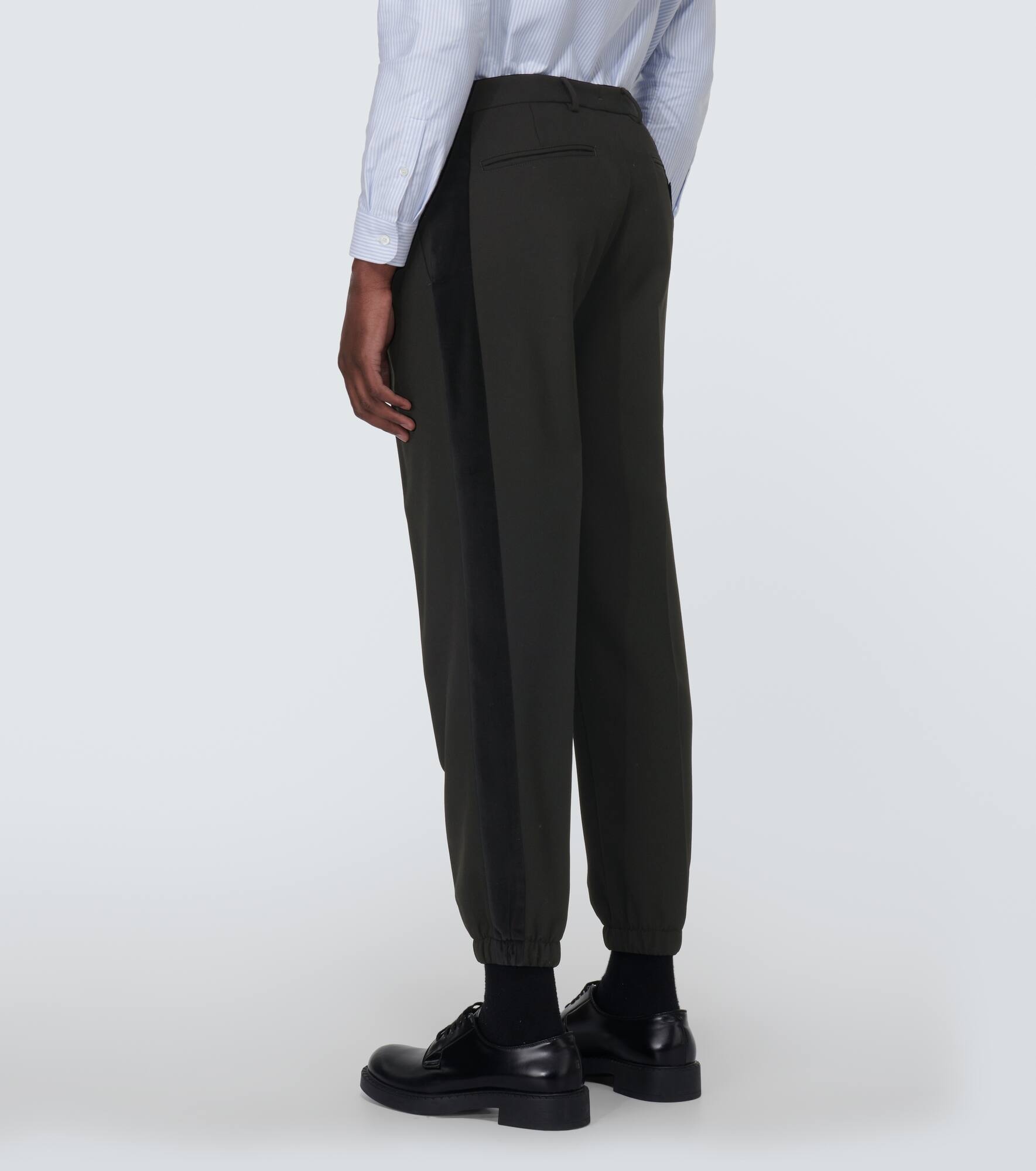 Wool gabardine slim pants - 4