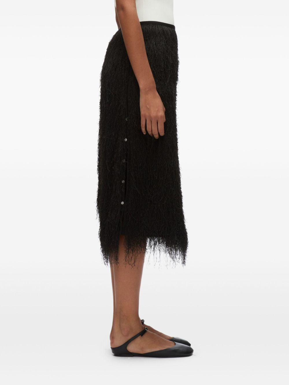 fringed midi skirt - 3