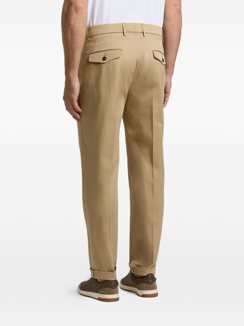 pleated-front turn-up trousers 3