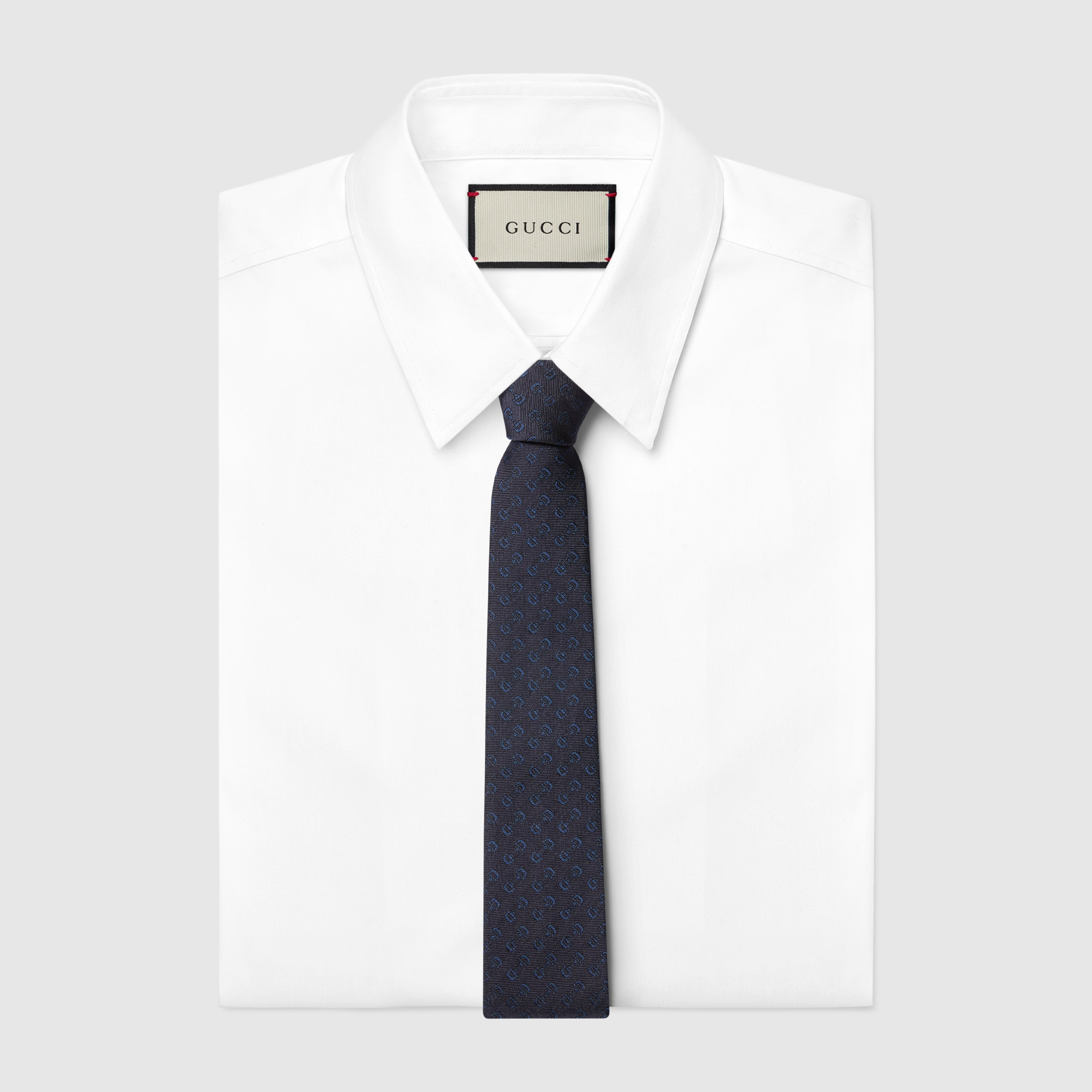 Horsebit silk jacquard tie - 2