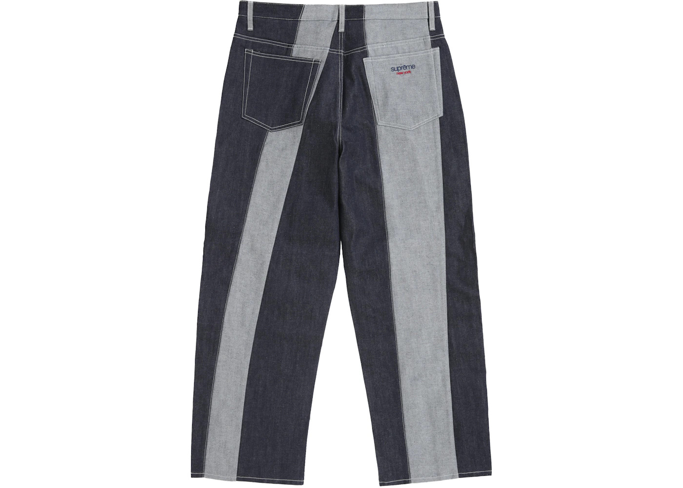 Supreme Paneled Stripe Baggy Jean Rigid Indigo - 2