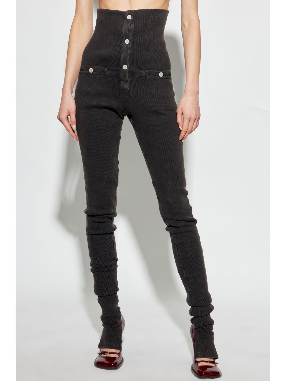 button-up skinny trousers - 3