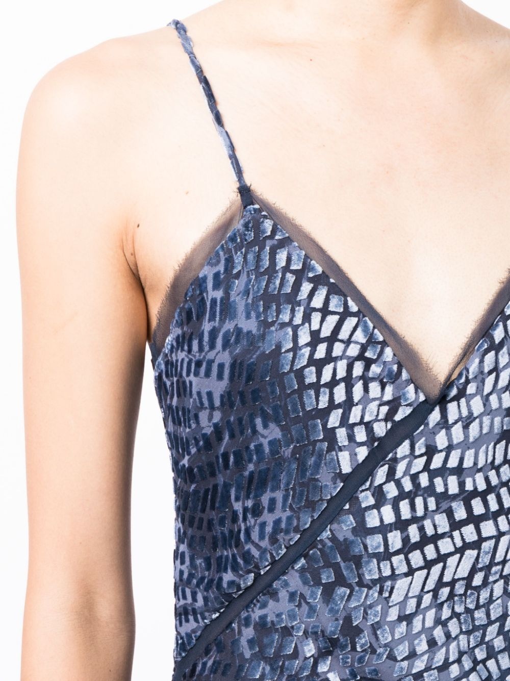 Elodie devorÃ©-effect midi dress - 5