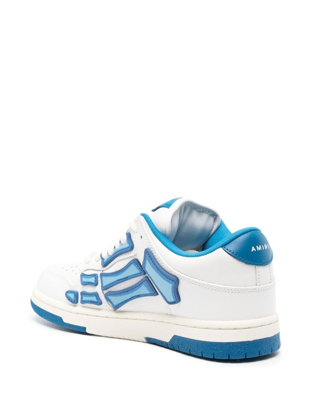 Skeltop lace-up leather sneakers - 3
