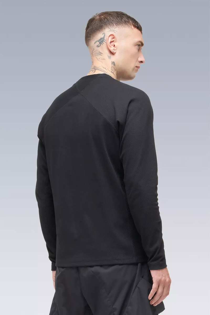 S27-PR Cotton Rib Longsleeve Shirt Black 4