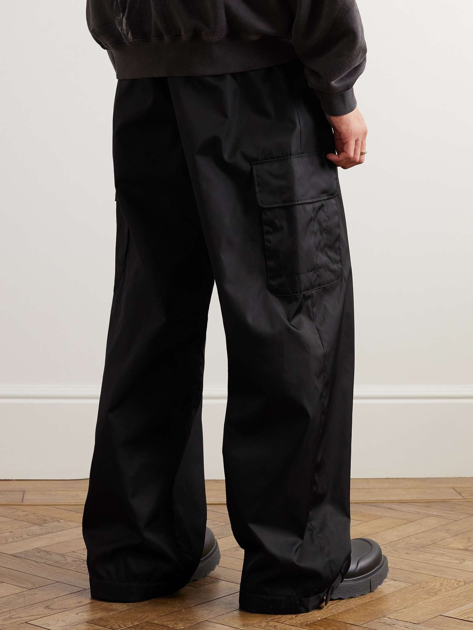 Straight-Leg Embroidered Shell Cargo Pants - 4