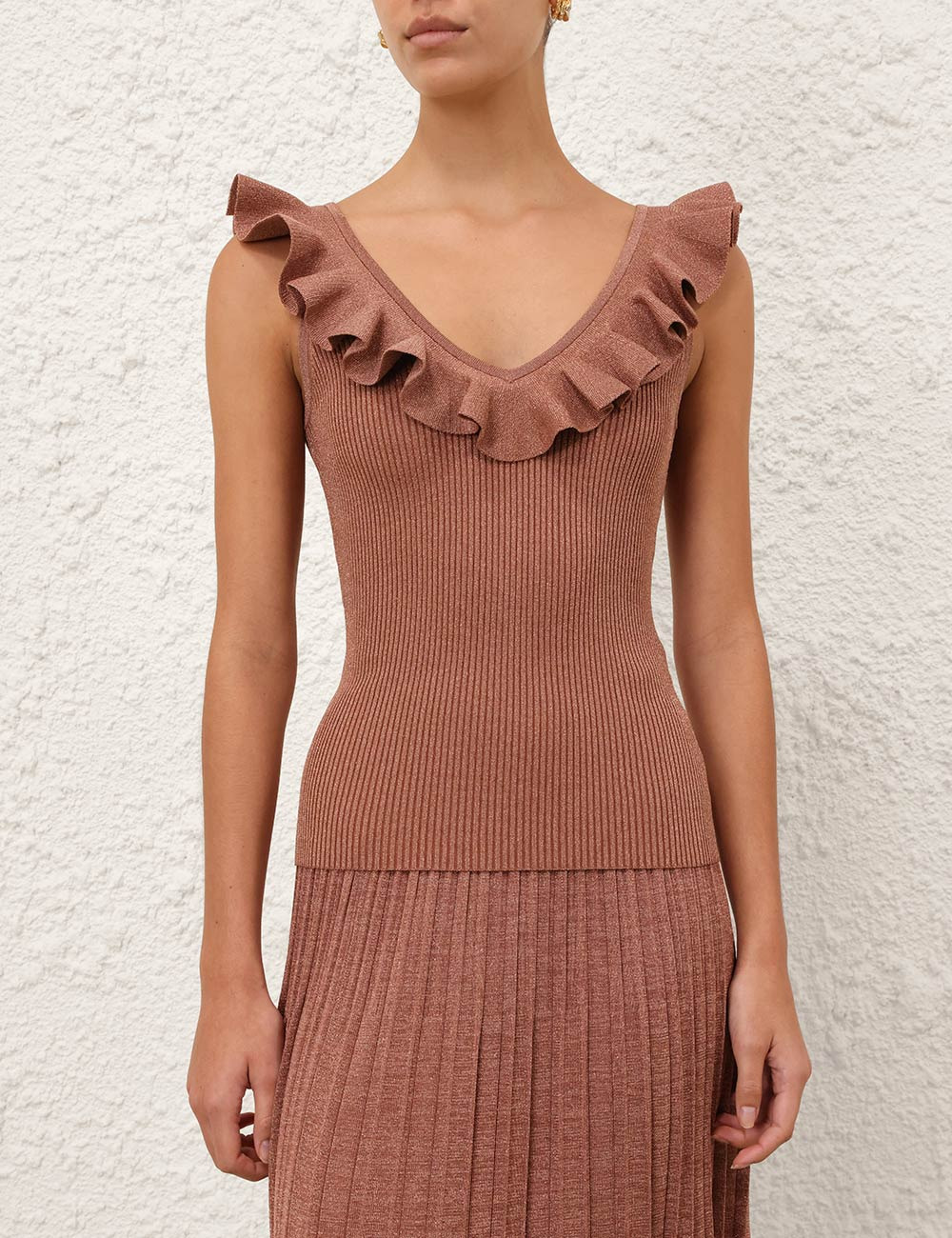WANDERLUST METALLIC FRILL TOP - 2