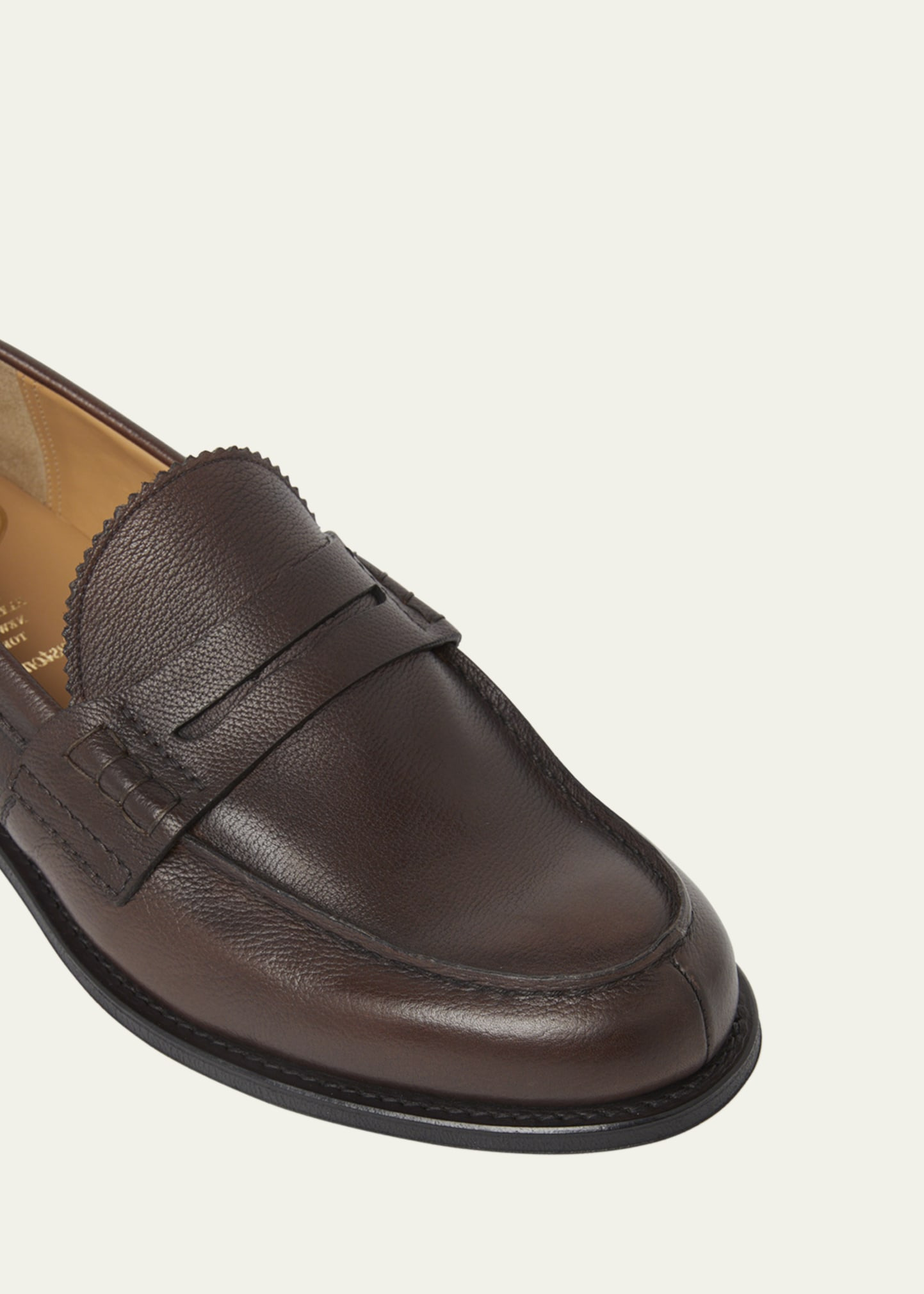 Men's Pembrey 2.0 Grained Leather Penny Loafers - 4