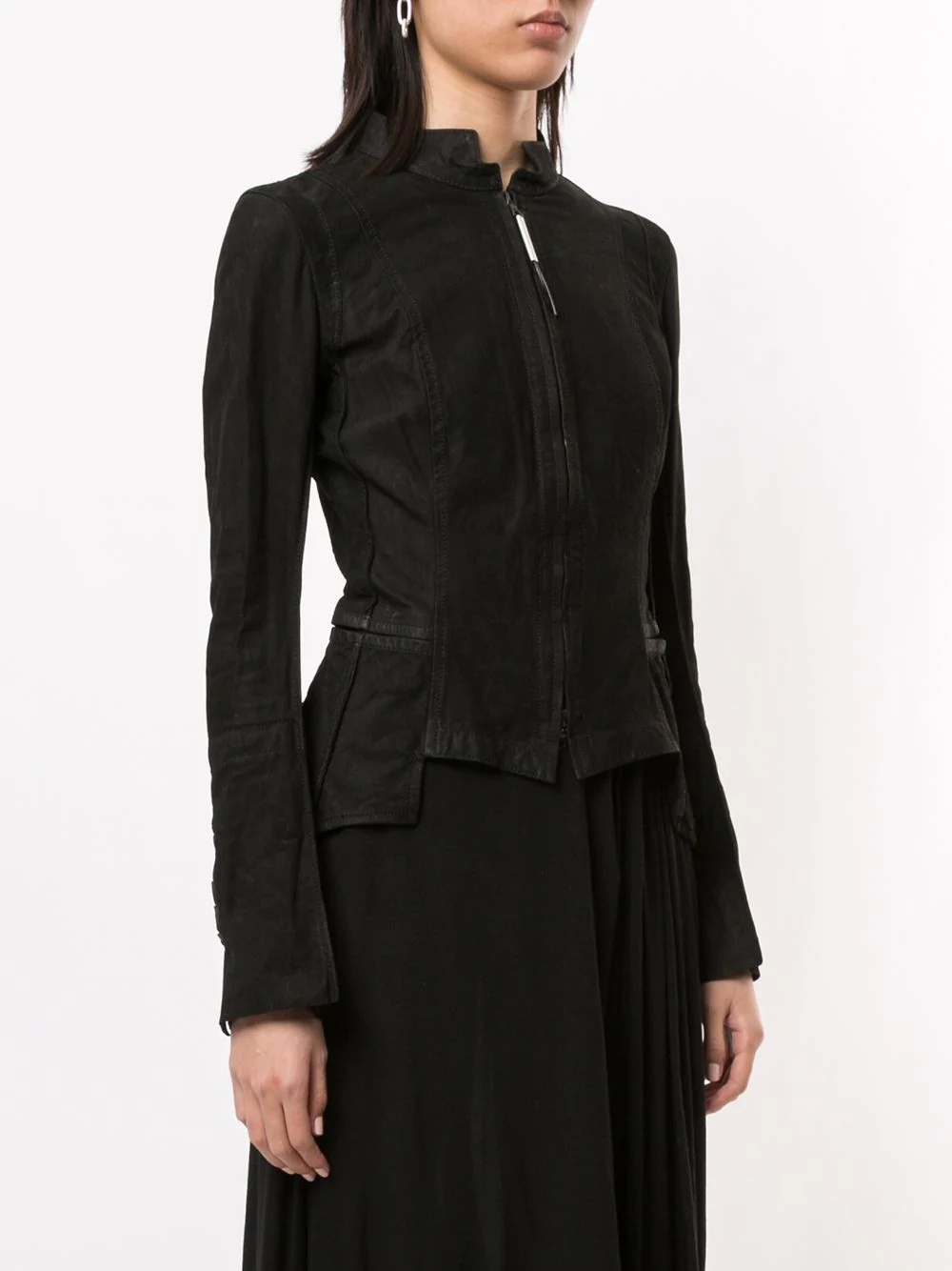 asymmetric hem fitted jacket - 3