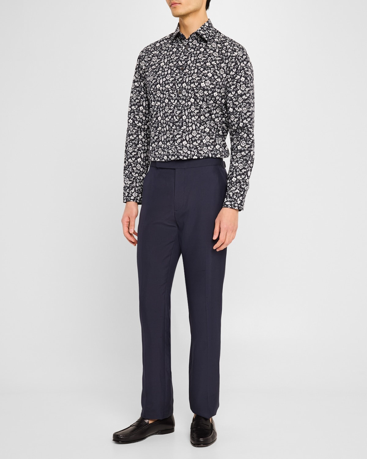 Men's Cotton Floral Sport Shirt - 2