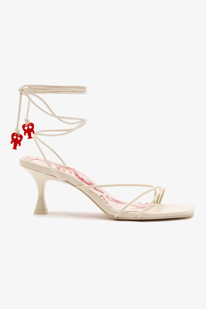 Nadia Sandal In Ivory Leather 1