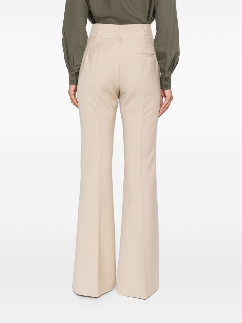 pleated flared trousers - 4