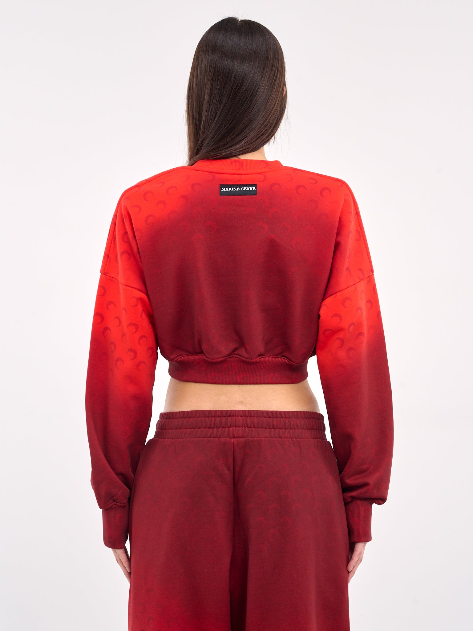 Moon Faded Gradient Crop Sweatshirt - 3