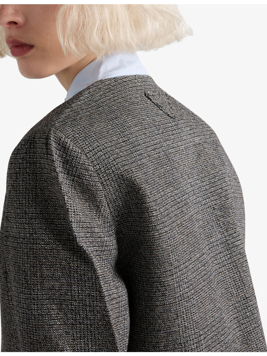 Single-Breasted Princes of Wales Wool-Blend Jacket - 5
