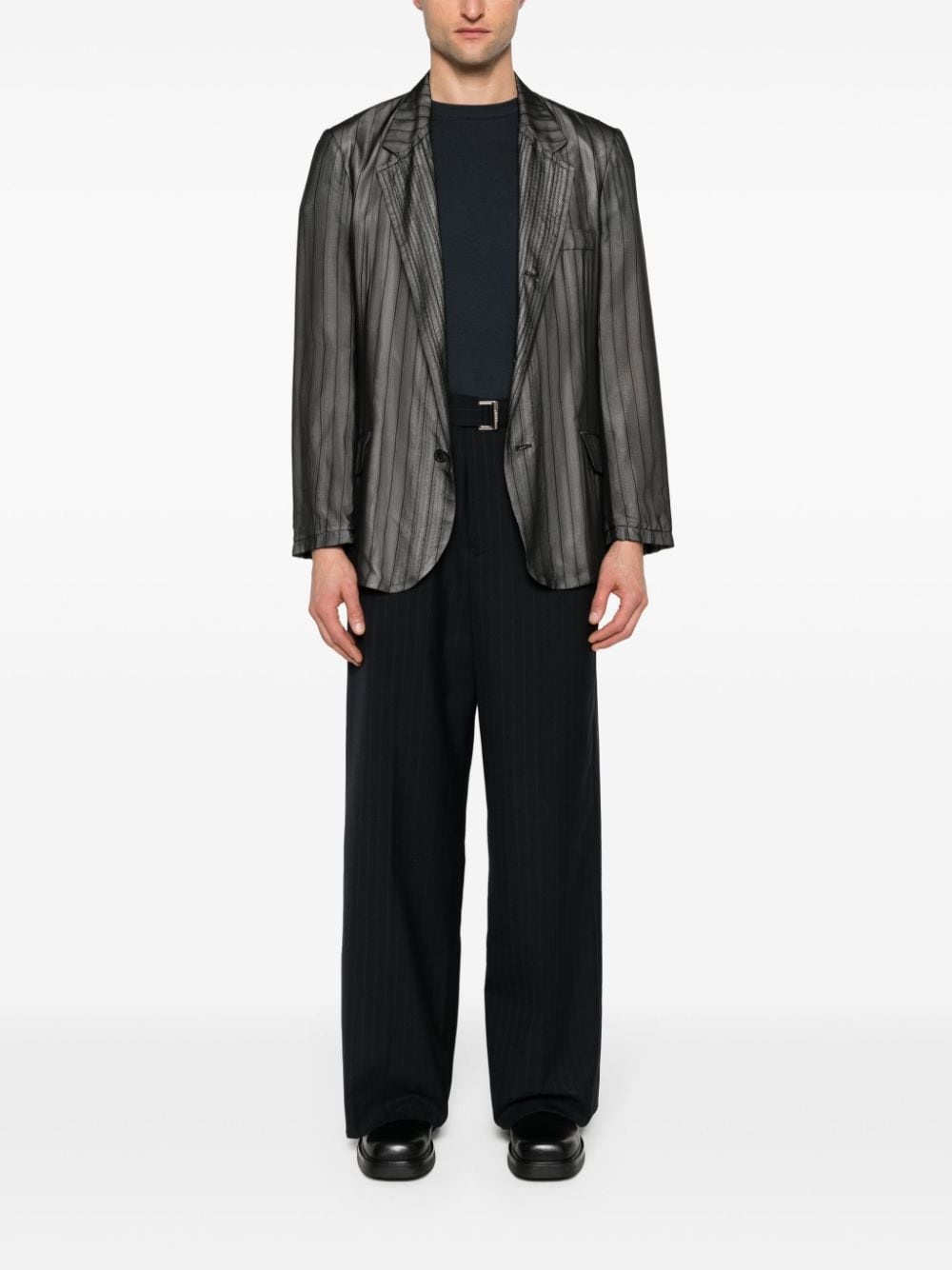 pinstripe-pattern trousers - 2