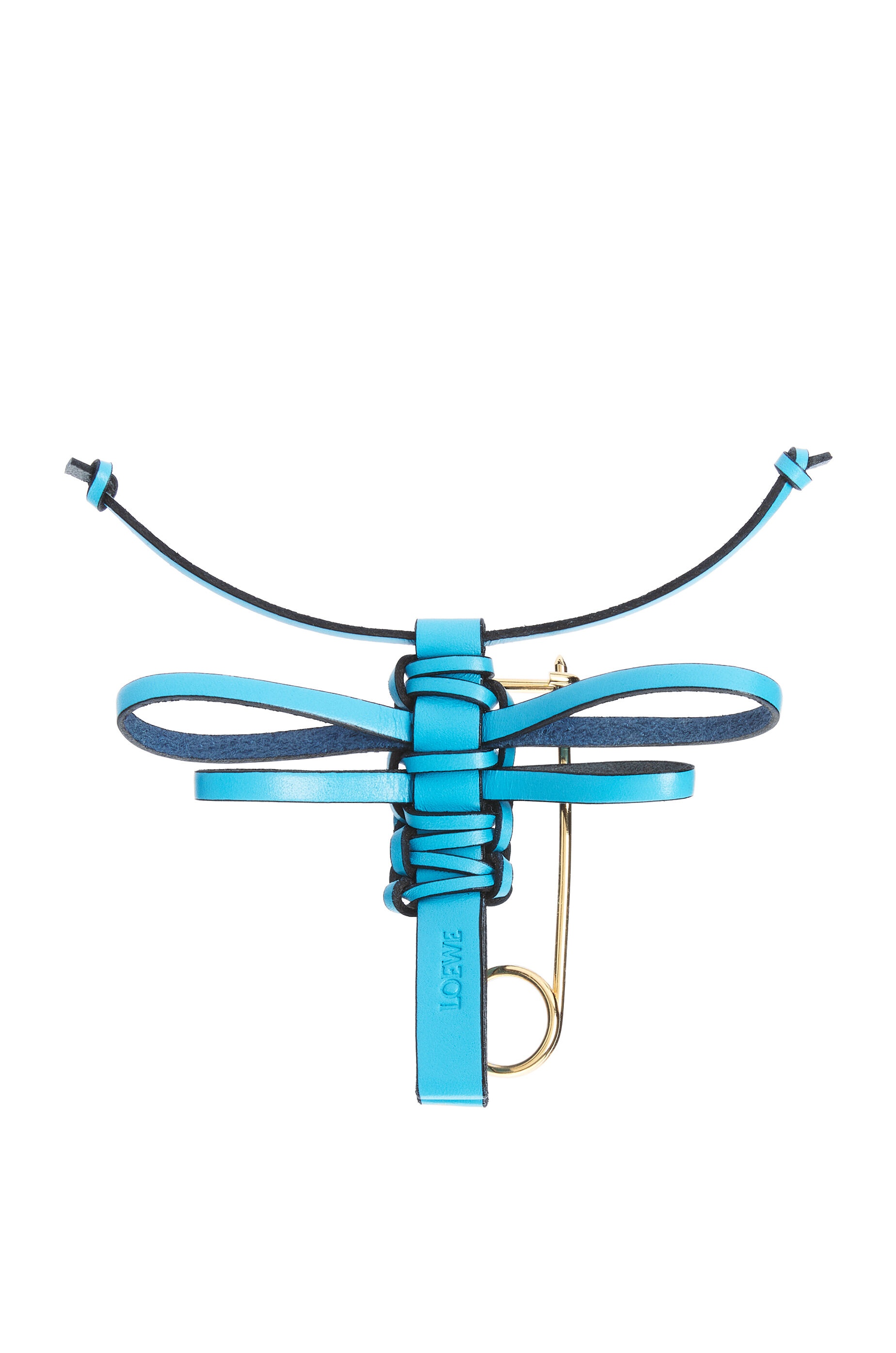 Butterfly pin charm in calfskin and metal - 1