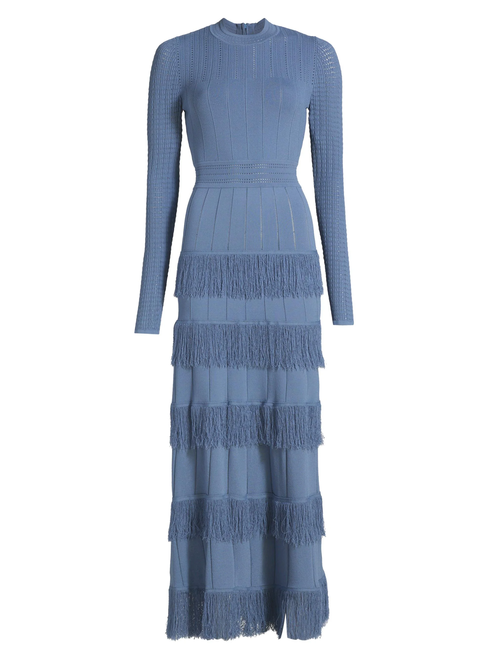 Women's Piper Fringe Knit Maxi Dress - Cornflower - 1