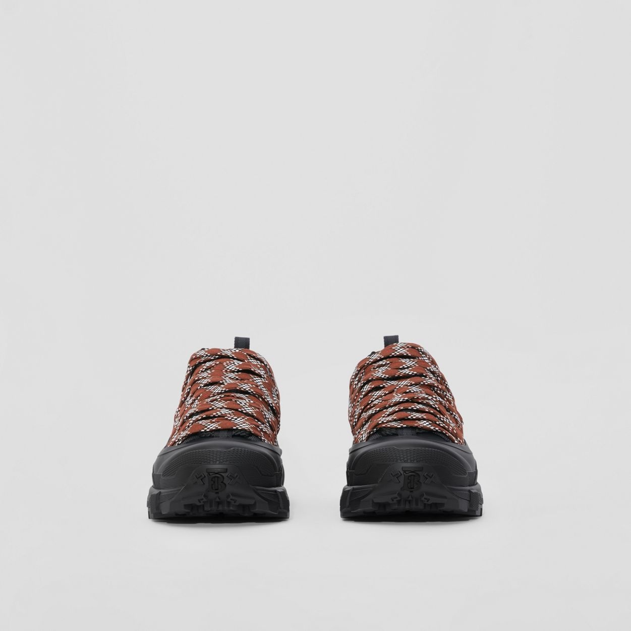 Lace Detail Leather and Nylon Arthur Sneakers - 4