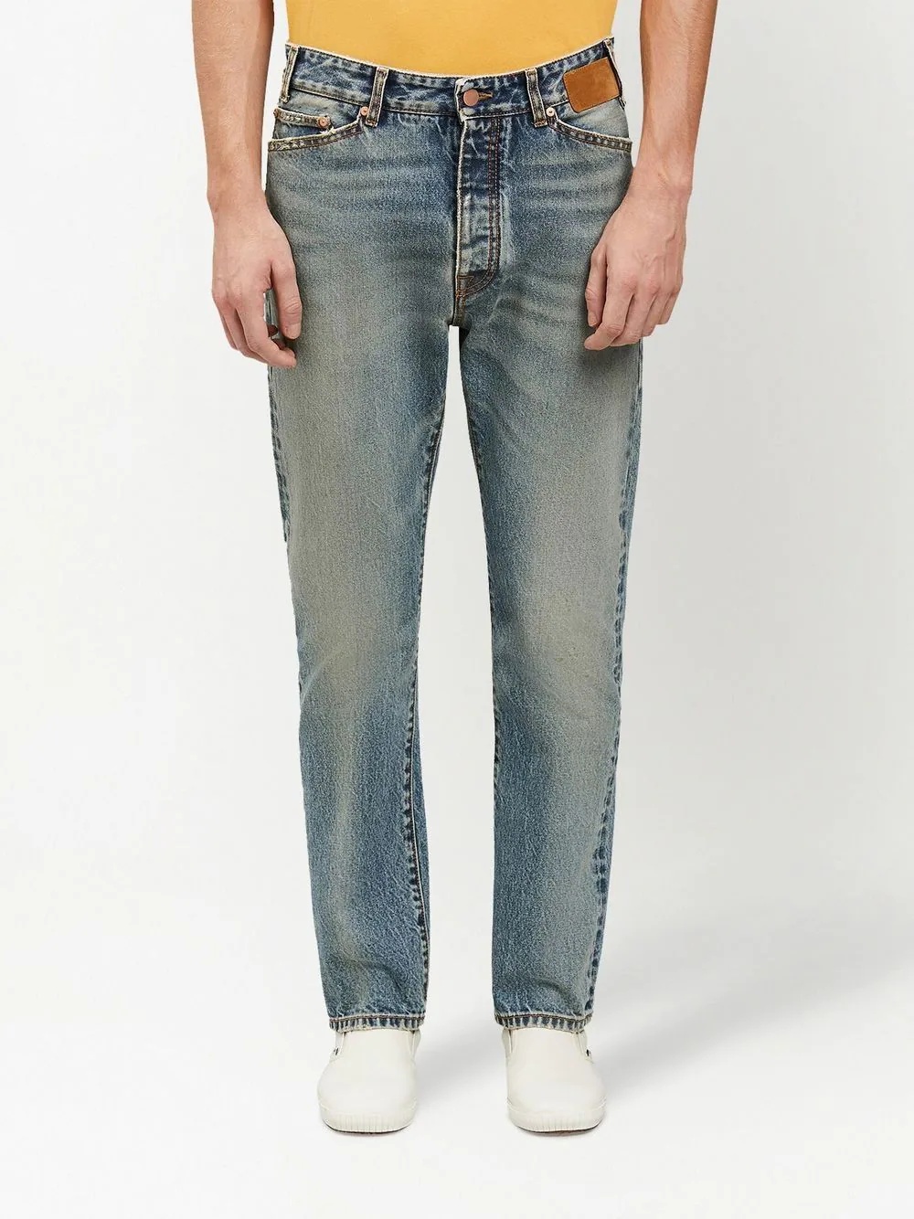 mid-rise straight-leg jeans - 3