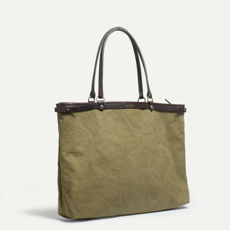 ADÈLE XL TOTE BAG - KHAKI US STONEWASHED 3