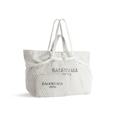 BALENCIAGA 24/7 Large Tote Bag Dirty Effect in White outlook