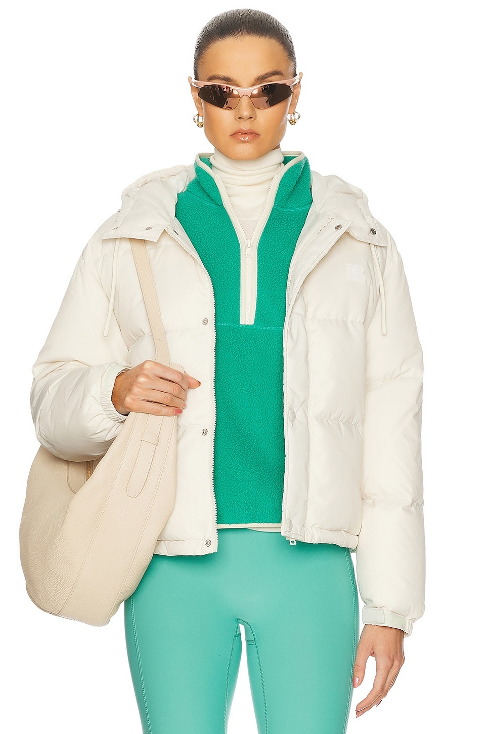 Running Woman Hooded Down Jacket - 2