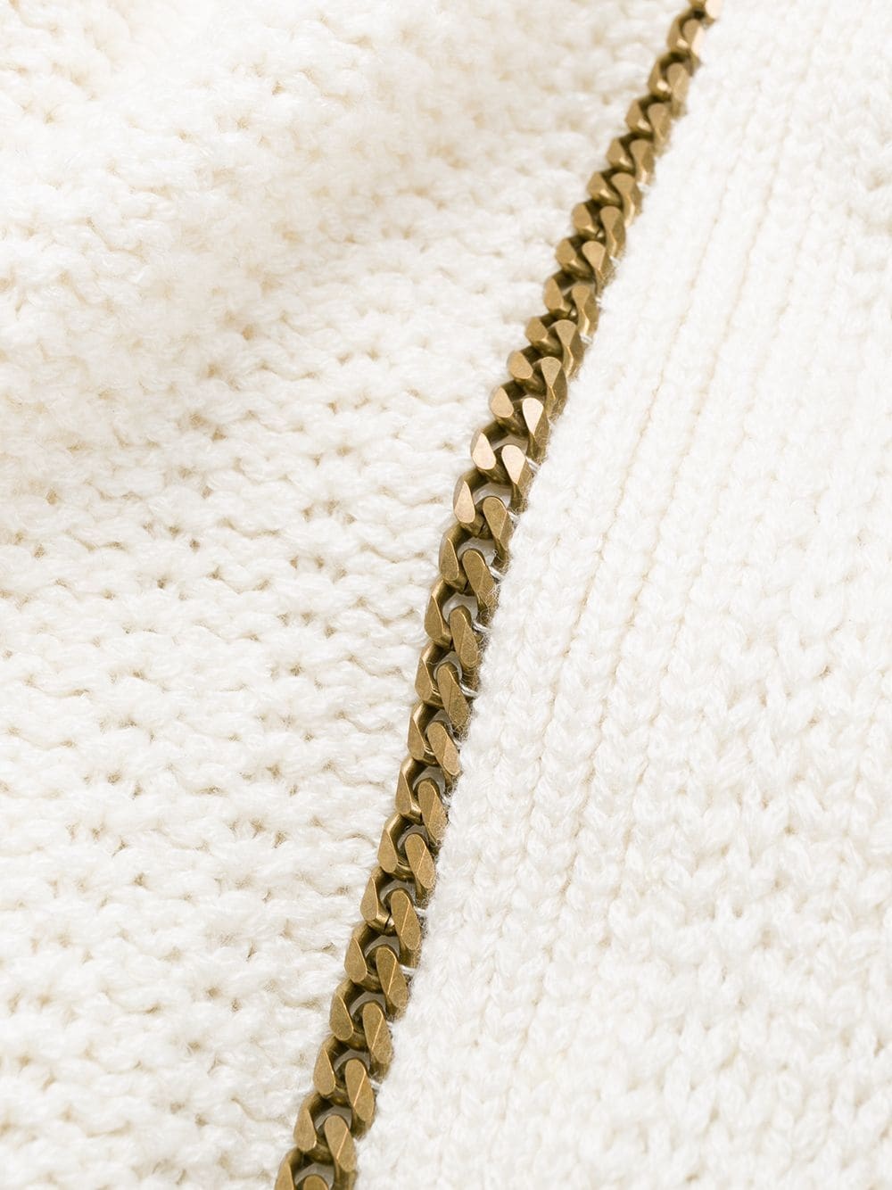 College chain trim cardigan - 7