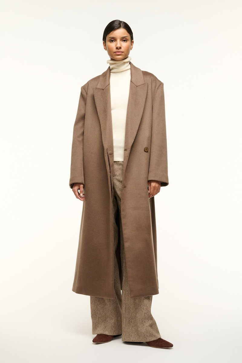 STAUD STAUD SERGE COAT DEEP TAUPE outlook