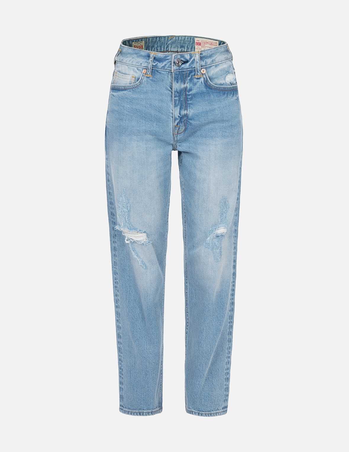 LOGO-PATTERN SEAGULL PRINT RELAX FIT JEANS - 1