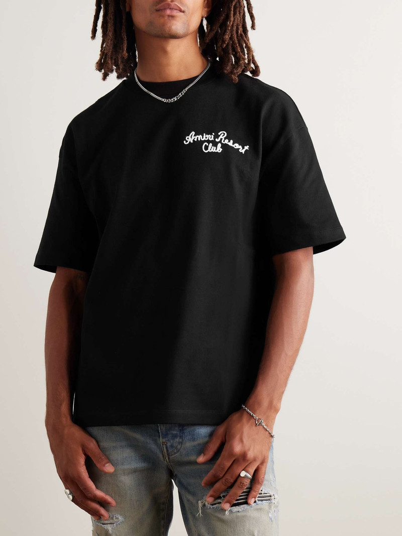 Spirit Oversized Logo-Embroidered Cotton-Jersey T-Shirt 3