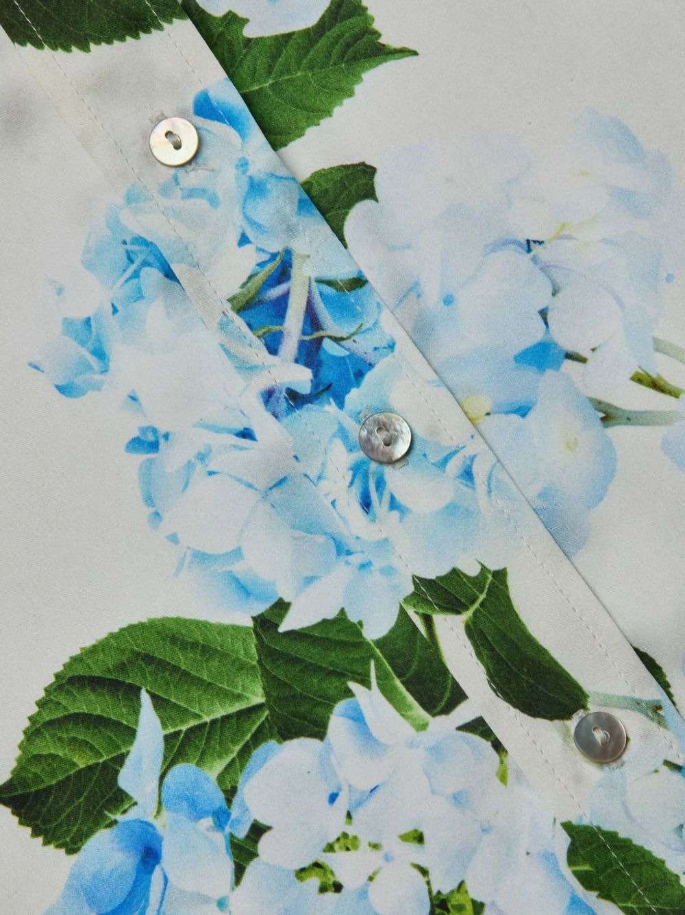 floral-print three-quarter-sleeve shirt - 5