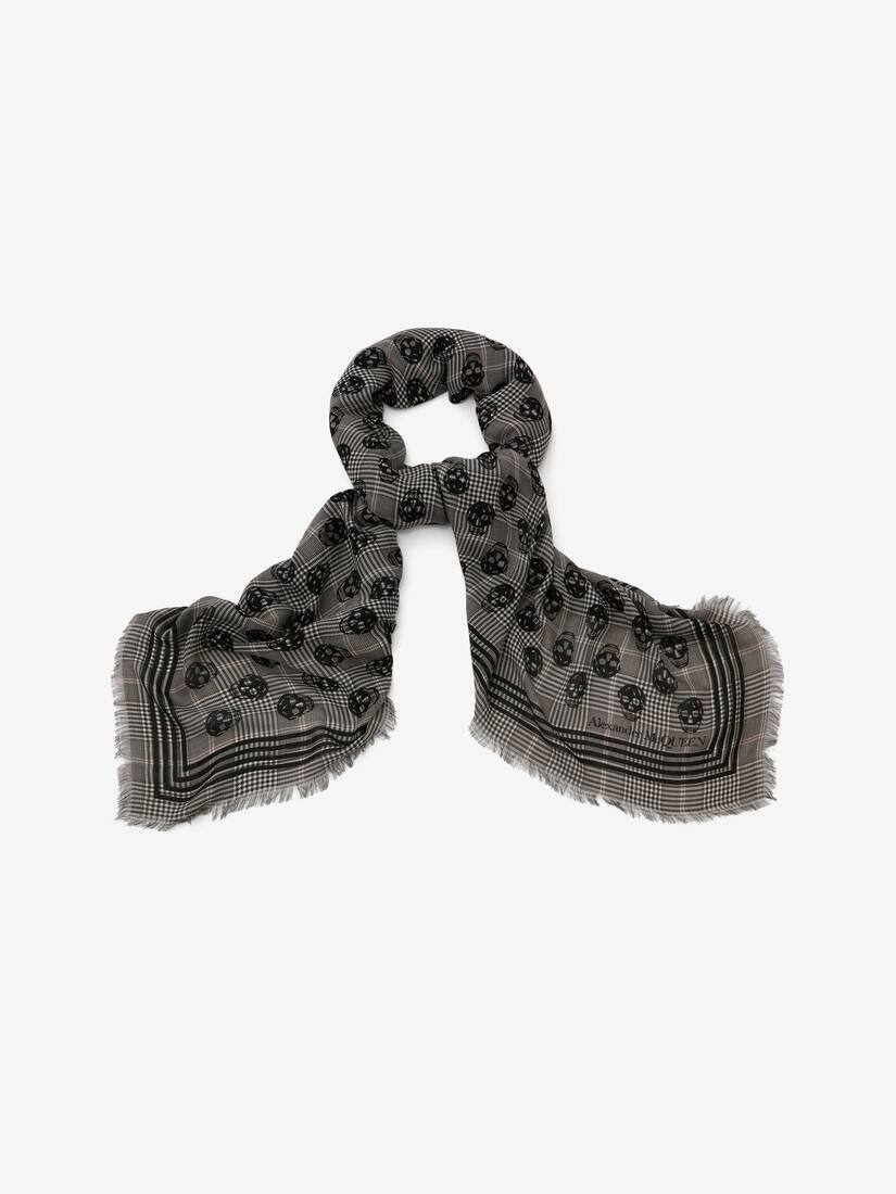 Biker Skull Scarf in Black/ivory - 2