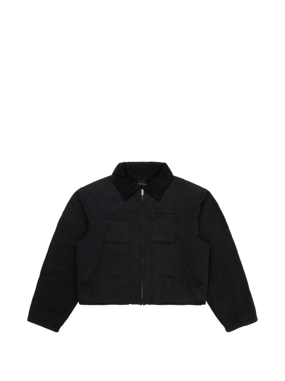 corduroy-collar jacket - 1