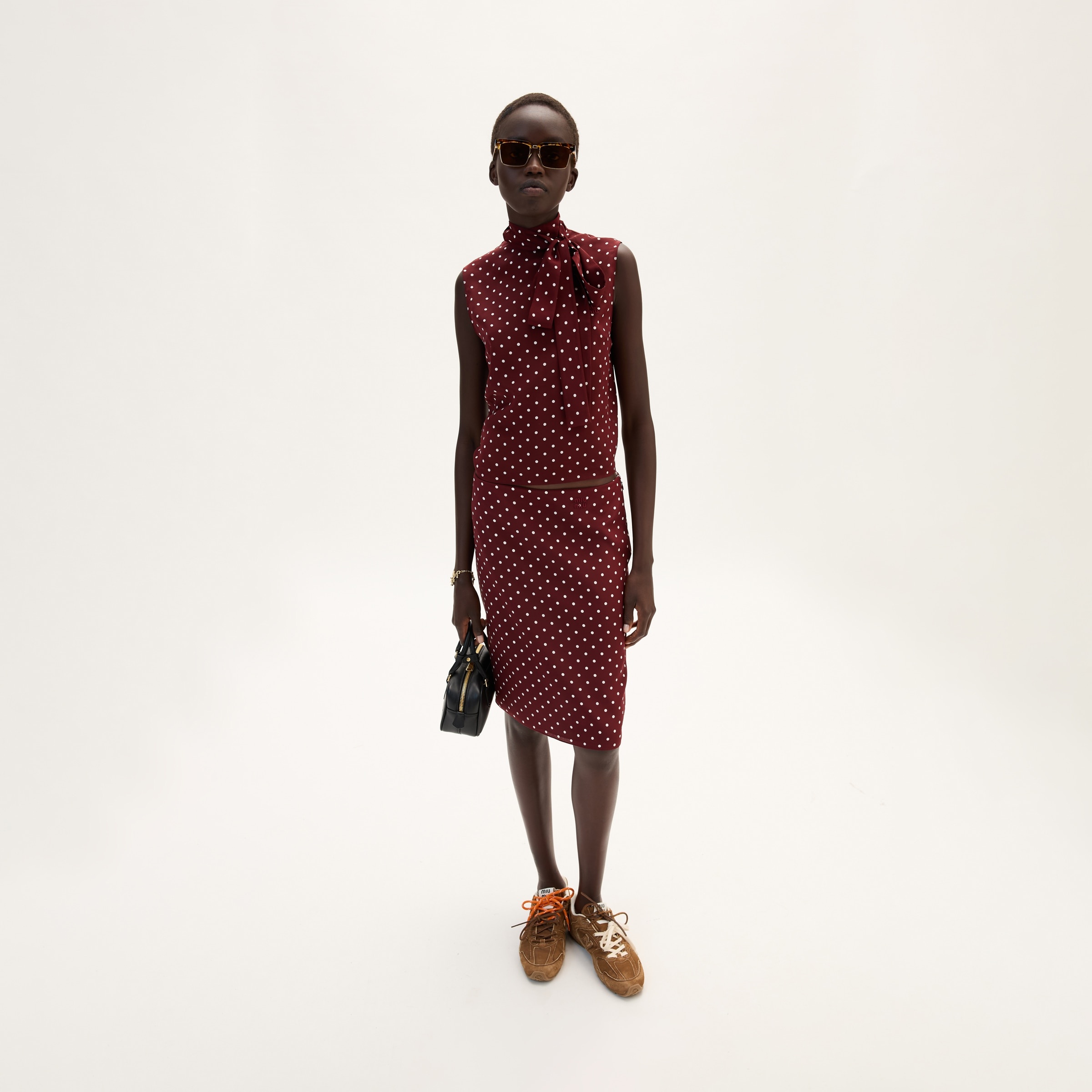 【日本入手困難】Long polka-dot crepe de chine skirt Amazon.com: Generic Women High Waist Chiffon Long Skirts
