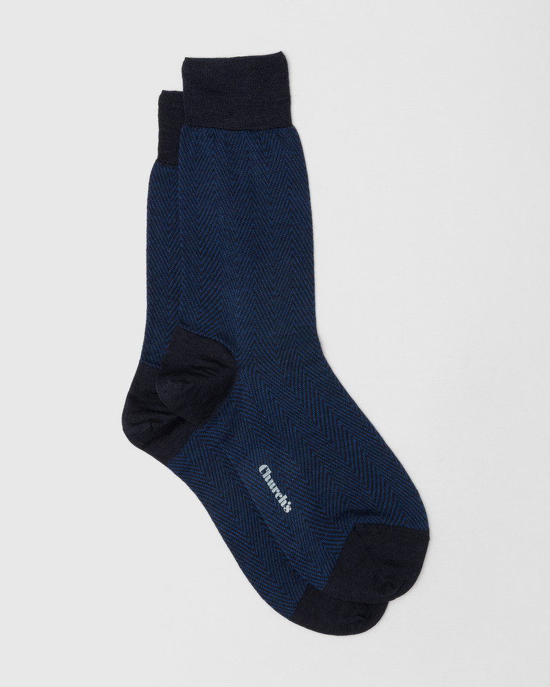 Herringbone Wool Socks 1