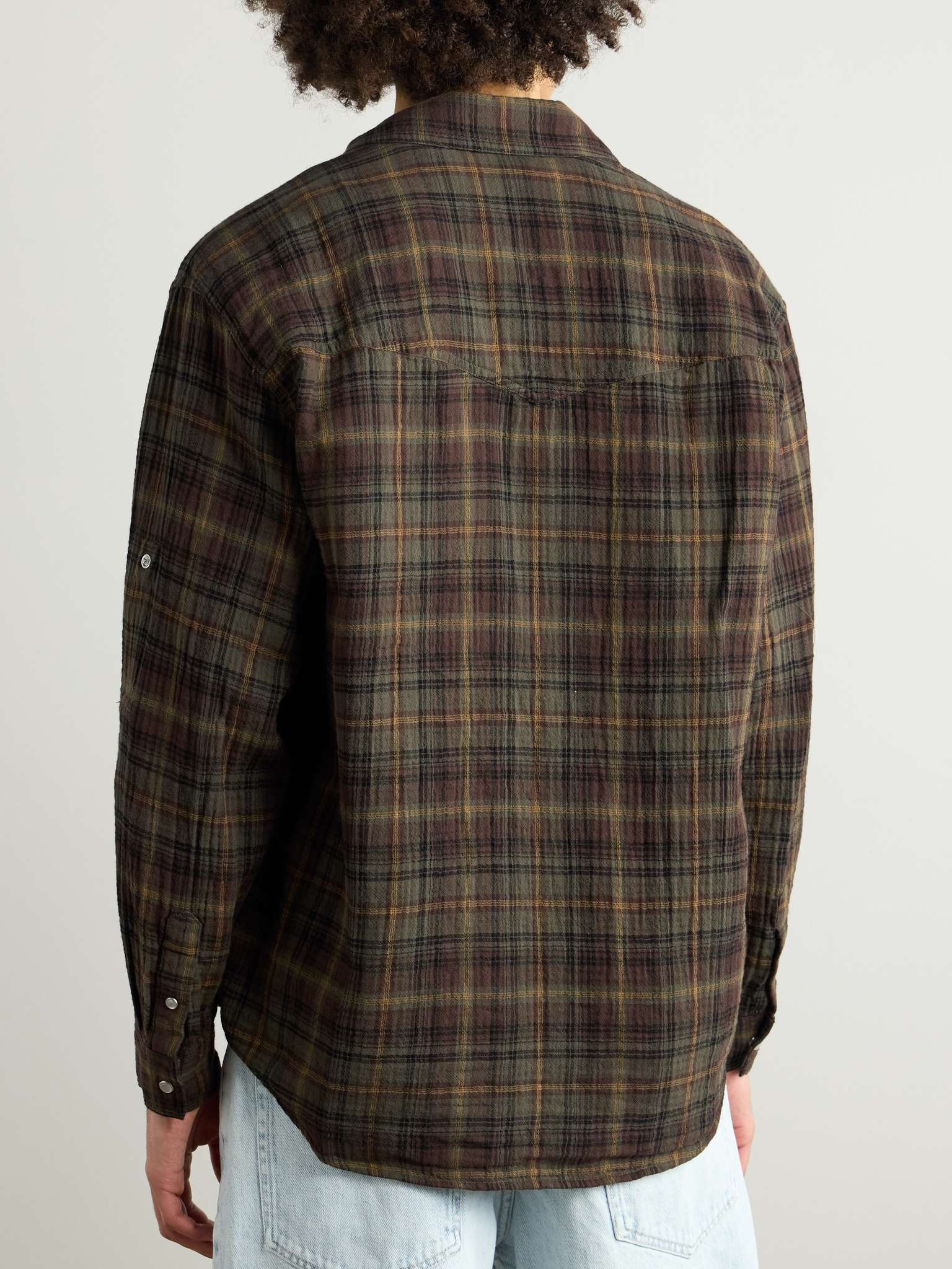 Panema Checked Cotton-Gauze Western Shirt - 3
